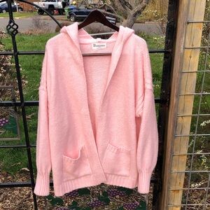 No Boundaries soft pink open front hooded sweater size XL
